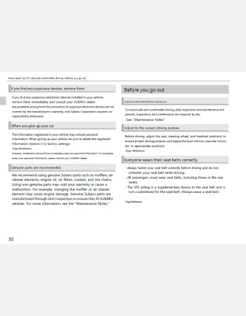 subaru impreza gu 2024-2025 owners manual in english